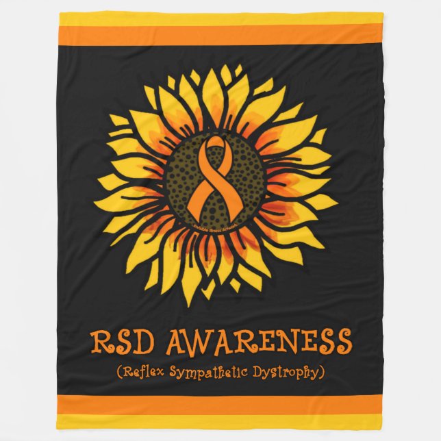 Sunflower/Awareness...RSD Fleece Blanket (Front)