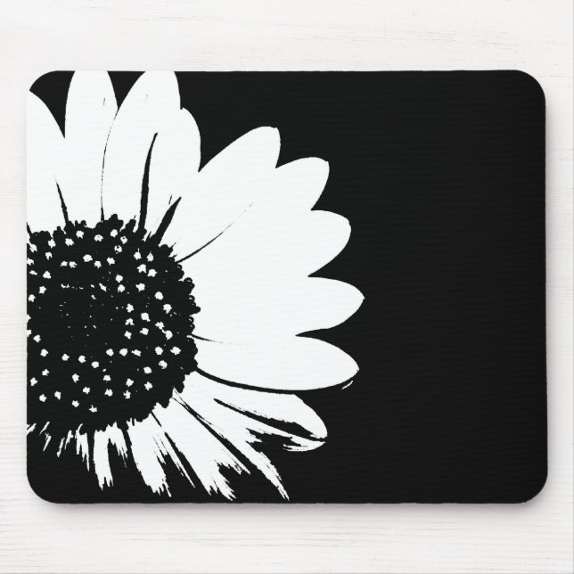 Sunflower B&W Mouse Pad (Front)