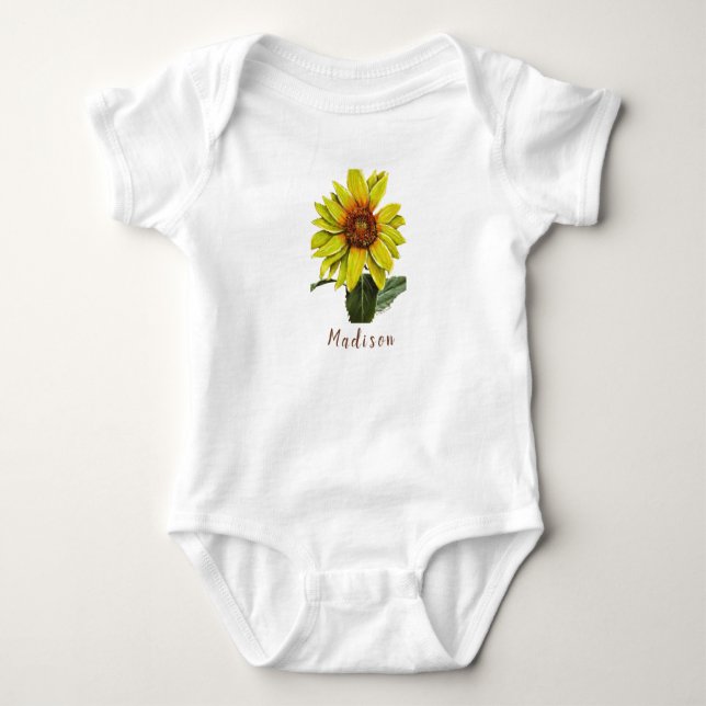 Sunflower Baby Bodysuit (Front)