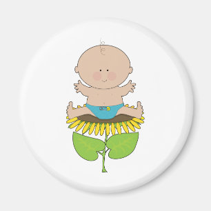 Sunflower Baby Boy Magnet