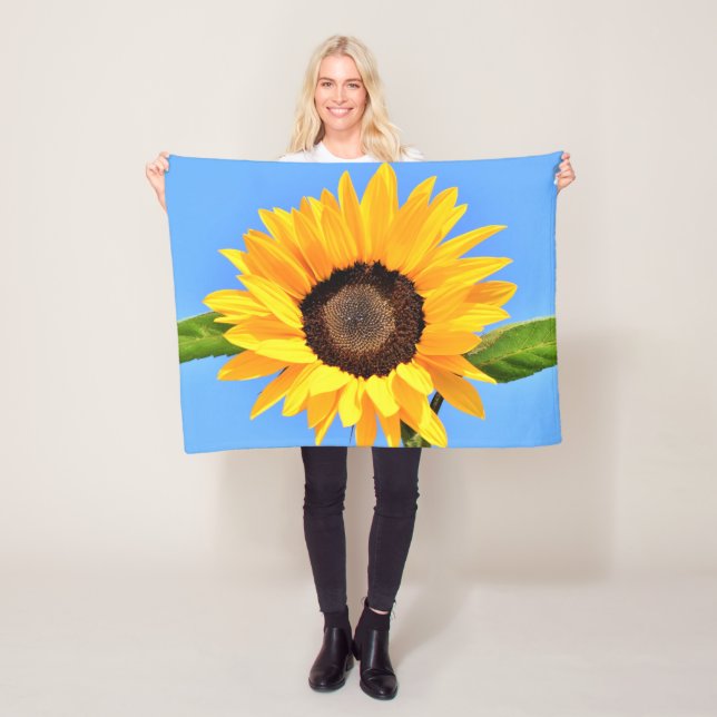 Sunflower Baby Fleece Blanket (In Situ)