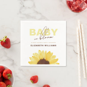 Sunflower Baby in Bloom Party Napkin