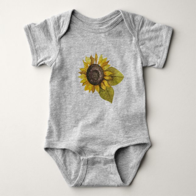 Sunflower Baby Outfit Bodysuit (Front)