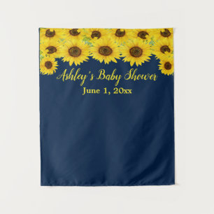 Sunflower Baby Shower Backdrop Photo Booth Prop Tapestry