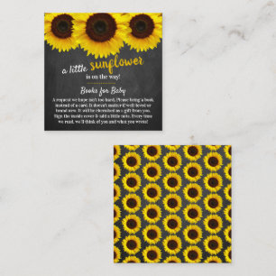 Sunflower Baby Shower Book Request Enclosure Card