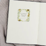 Sunflower Baby Shower Bookplate Sticker<br><div class="desc">Baby Shower Bookplate Sticker featuring sunflowers and greenery. A great addition for Baby's First Library or use as a personalised This Book Belongs To Sticker. Pair with our matching bring a book request card</div>
