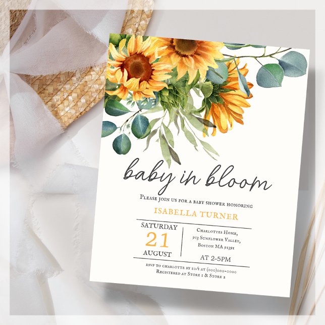 Sunflower Baby Shower Budget Invitation (Creator Uploaded)