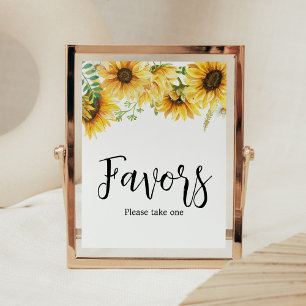 Sunflower Baby Shower Favors Poster