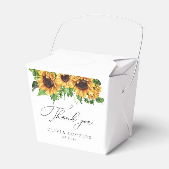 Sunflower Baby Shower Favour Box (Front Side)