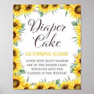 Sunflower Baby Shower Game Sign
