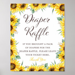Sunflower Baby Shower Game Sign