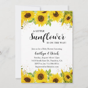 Sunflower Baby Shower Invitation