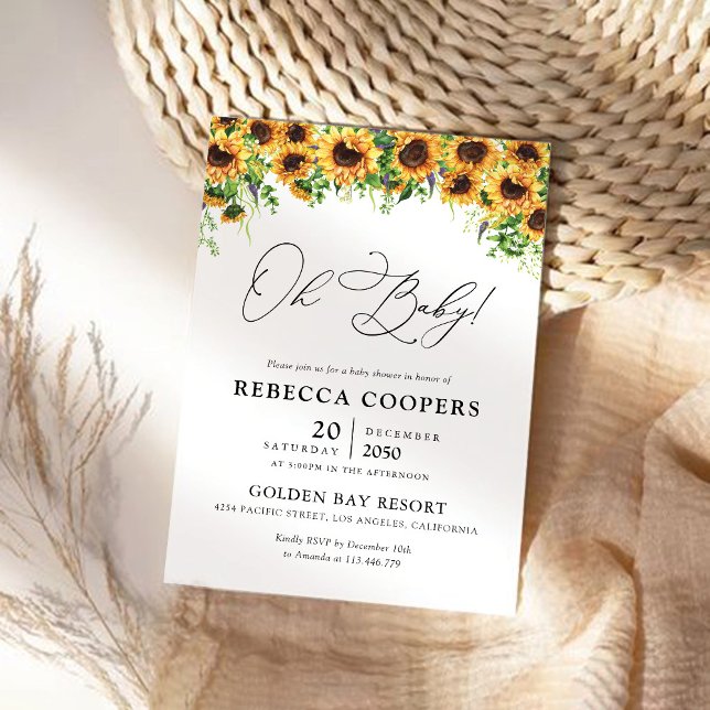 Sunflower Baby Shower Invitation (Creator Uploaded)