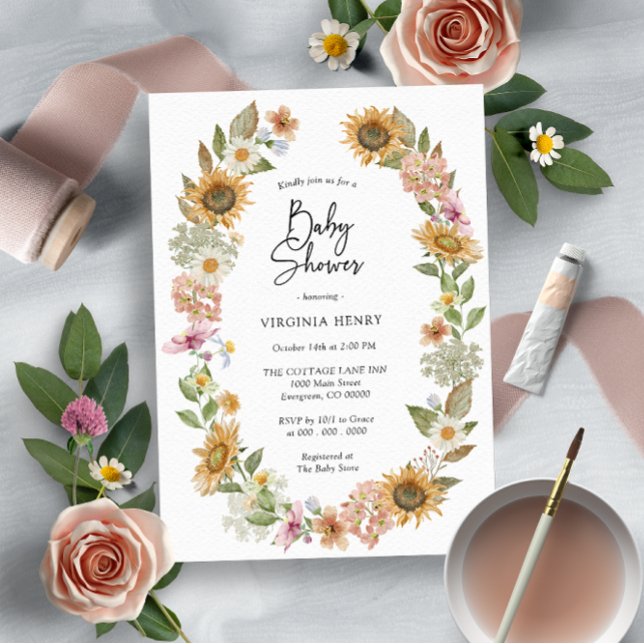Sunflower Baby Shower Invitation (Creator Uploaded)