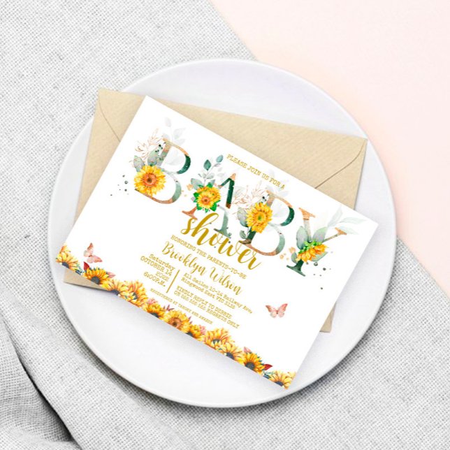 Sunflower Baby Shower Invitation (Creator Uploaded)