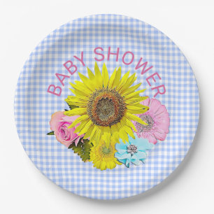 Sunflower Baby Shower Paper Plates
