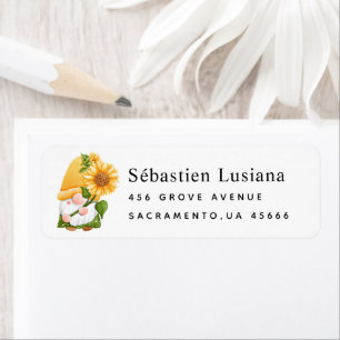 Sunflower  Baby Shower Return Address Label