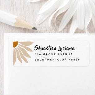 Sunflower  Baby Shower Return Address Return Address Label