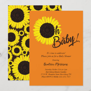 Sunflower Baby Shower Summer Invitation