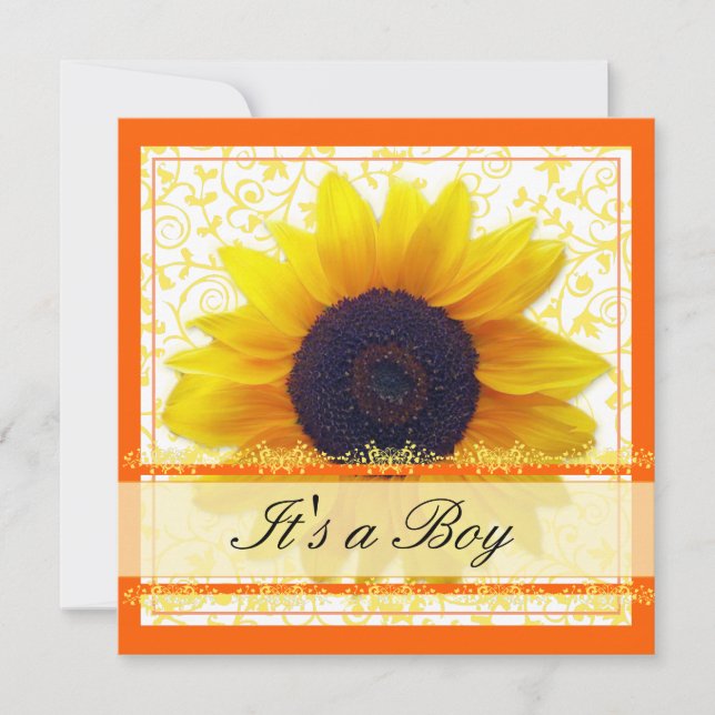 Sunflower Babyshower Invitation (Front)