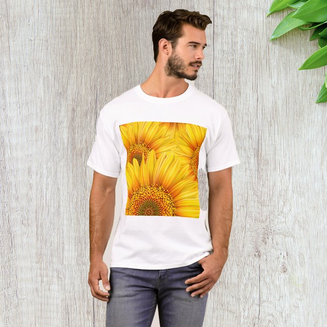 Sunflower Background Mens T-Shirt (Creator Uploaded)