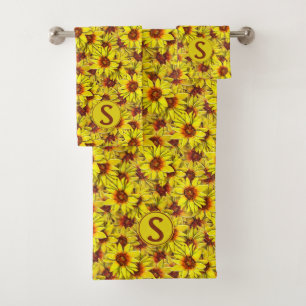 Sunflower Bath Towel Set