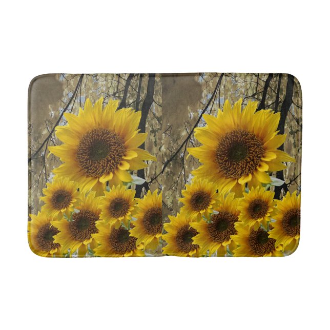 Sunflower Bathroom Bathmat (Front)