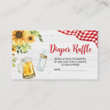 Sunflower BBQ Baby Shower Diaper Raffle