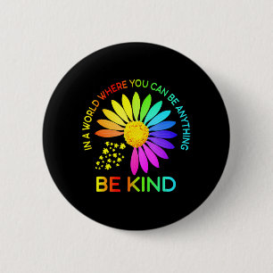 Sunflower Be Kind Puzzle Support Autism Awareness 6 Cm Round Badge
