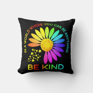 Sunflower Be Kind Puzzle Support Autism Awareness Cushion