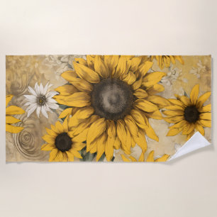 Sunflower Beach Towel