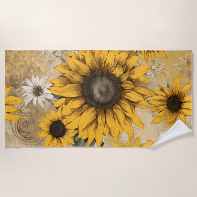 Sunflower Beach Towel (Front)