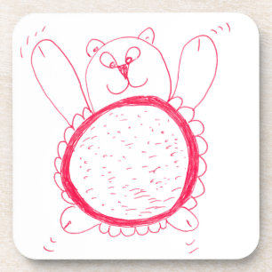 Sunflower Bear Cork Coaster