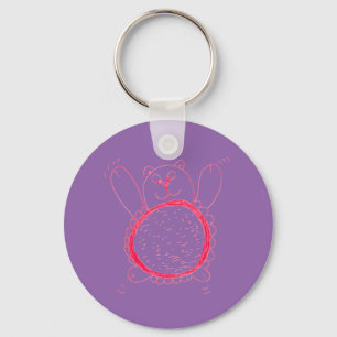 Sunflower Bear Round Keyring