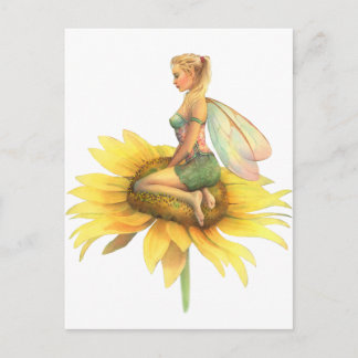 "Sunflower" Beautiful Flower Fairy by Scot Howden Postcard