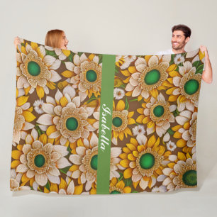 Sunflower Beautiful Popular Collection Fleece Blanket