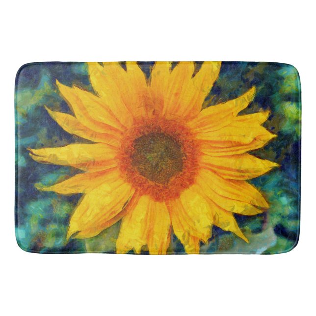 Sunflower Beauty Bath Mat (Front)