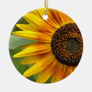 Sunflower beauty ceramic ornament