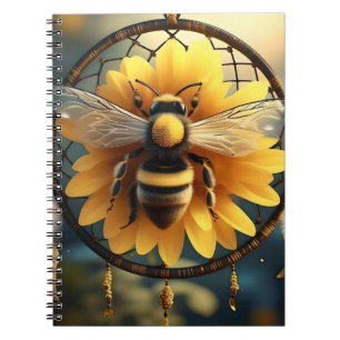 Sunflower Bee Dreamcatcher, Notebook