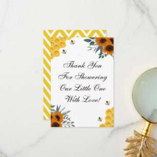 Sunflower Bee Thank You Card