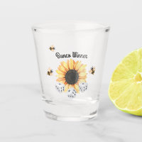 Sunflower Bees Floral Winner Dice Bunco