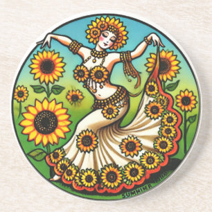 Sunflower Belly Dancer Coaster