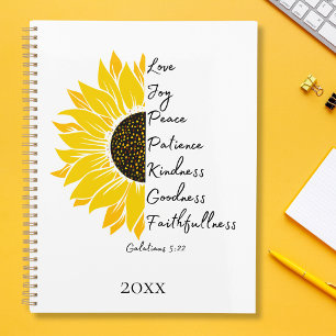 Sunflower Bible Verse  Planner