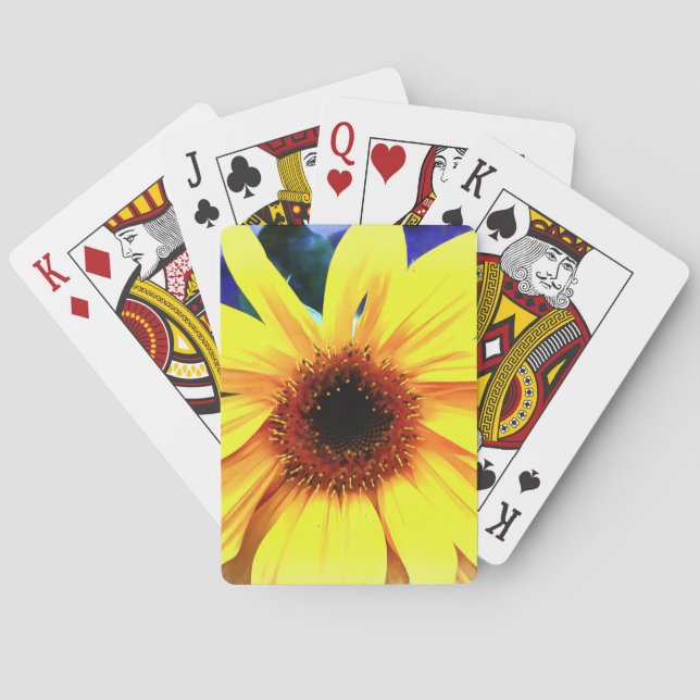 Sunflower Bicycle Playing Cards (Back)