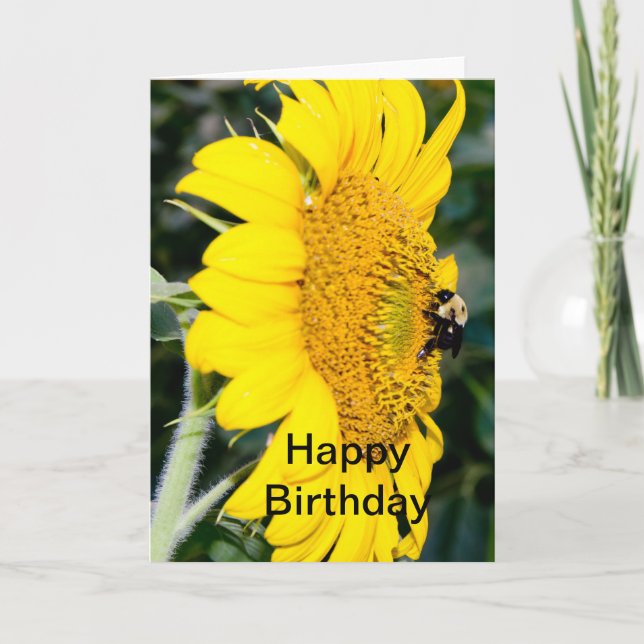 Sunflower Birthday Card (Front)