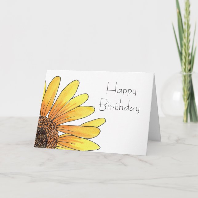 Sunflower Birthday Card (Front)