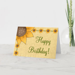 Sunflower Birthday Card