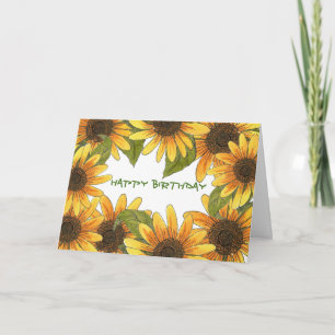Sunflower Birthday Card