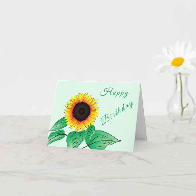 Sunflower Birthday Card (Small Plant)