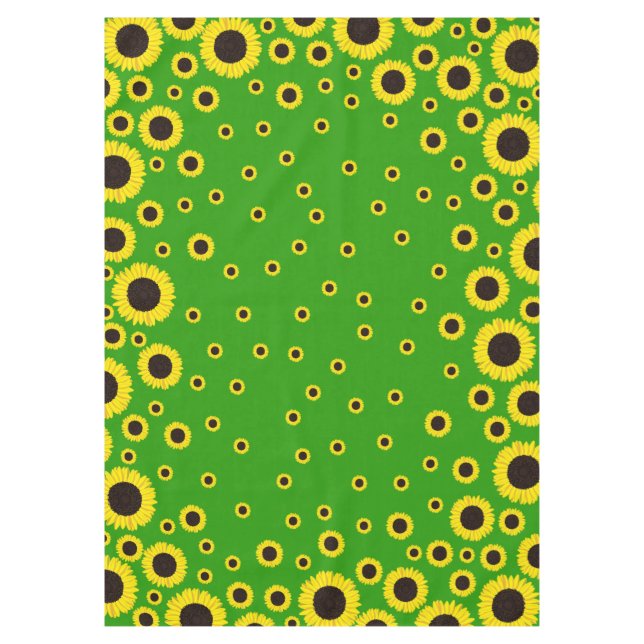 Sunflower Birthday Party Tablecloth (Front)